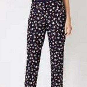 NWT Ann Taylor Mid Waist Crop Pant Animal Print Crop Pant Sz 2 Curvy